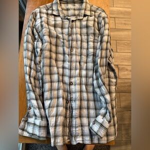 Mossimo Supply Co. Gray and Yellow Plaid Shirt